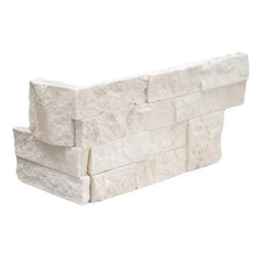 MS International Rockmount 6" x 18" Ledger Corner Mayra White Limestone