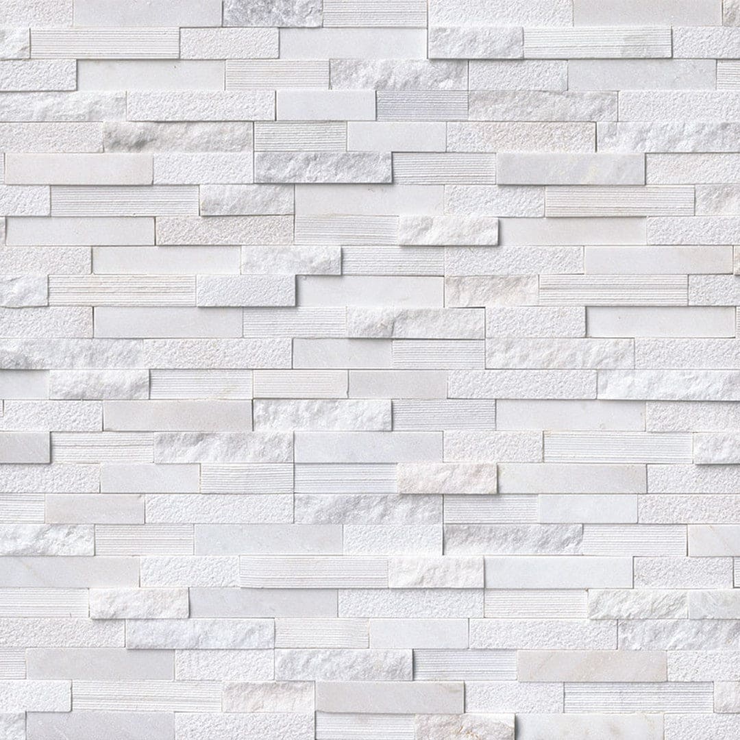 MS International Rockmount 6" x 24" Multi Finish Ledger Panel Arctic White