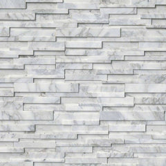 MS International Rockmount 6" x 24" 3D Ledger Panel Calacatta Cressa