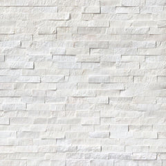 MS International Rockmount 6" x 18" SplitFace Ledger Corner Cosmic White