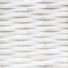 MS International Rockmount 6" x 24" 3D Wave Ledger Panel Cosmic White