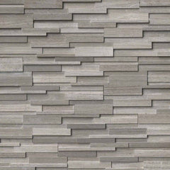 MS International Rockmount 6" x 24" 3D Ledger Panel Gray Oak