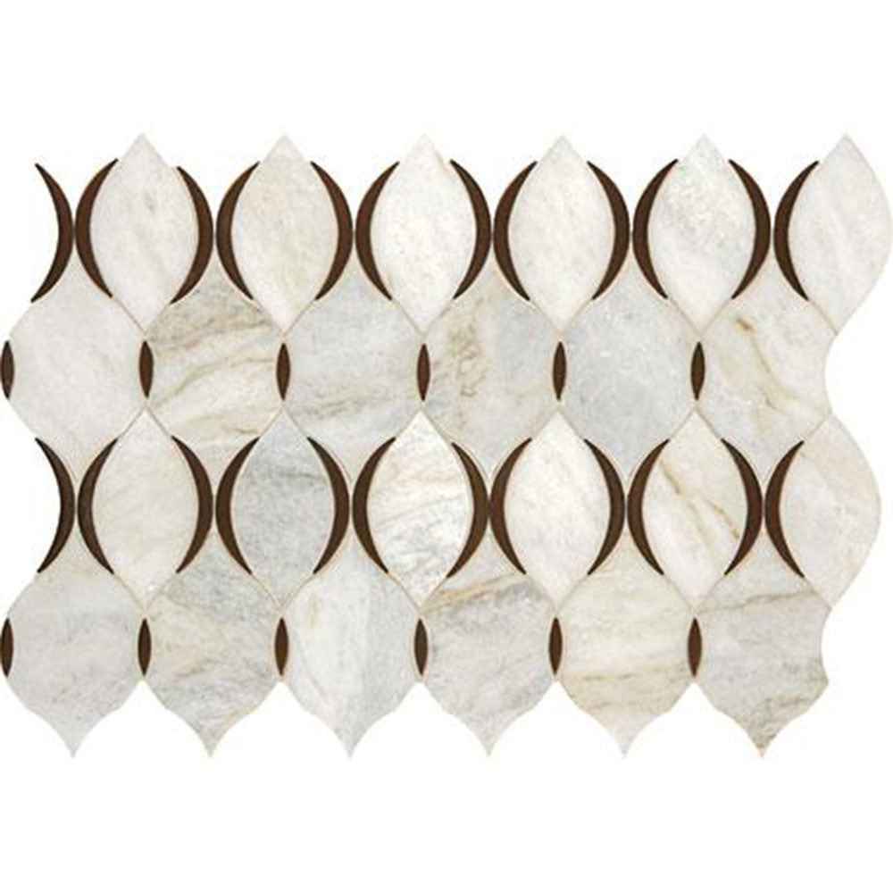 American Olean Presario 11.75" X 12" Lantern Mosaic Lumen White