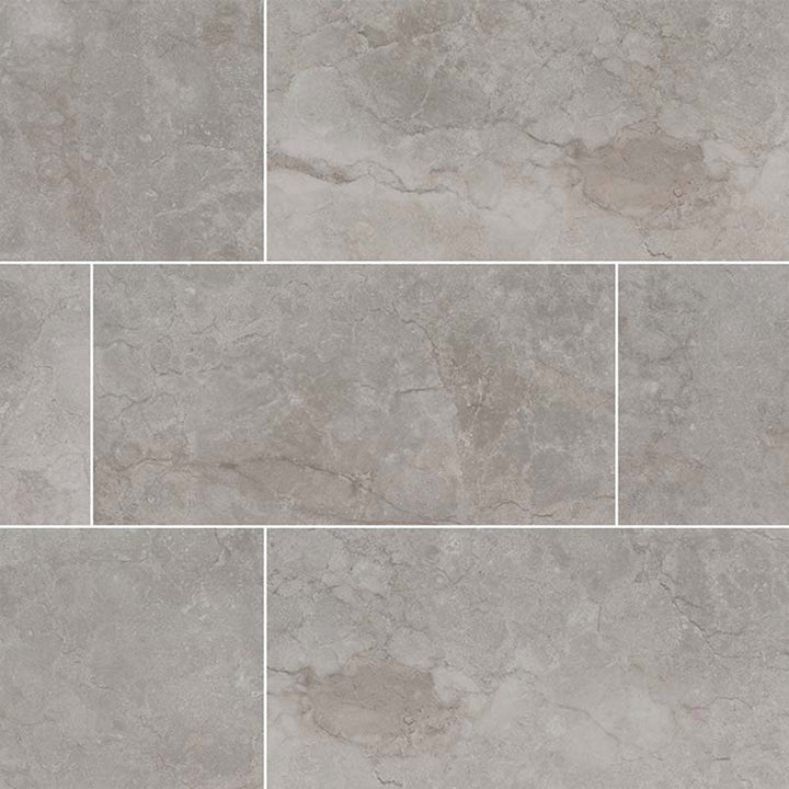 MS International Ansello 12" x 24" Matte Grey