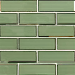 MS International Decorative Mosaic 12" x 12" Subway 2" x 6" Evergreen