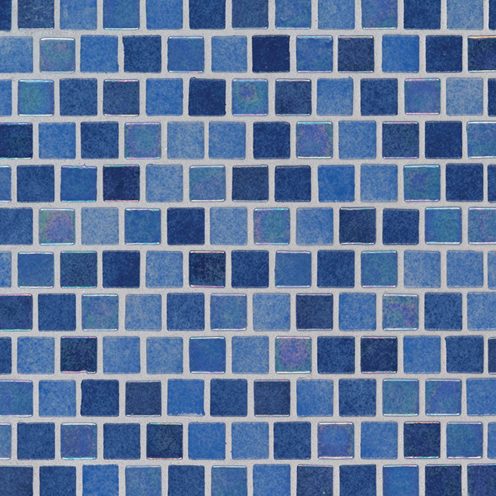 MS International Decorative Mosaic 12" x 12" Penny Square 1" x 1" Hawaiian Sky
