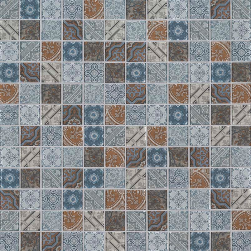 MS International Decorative Mosaic 12" x 12" Penny Square 2" x 2" Pasadena