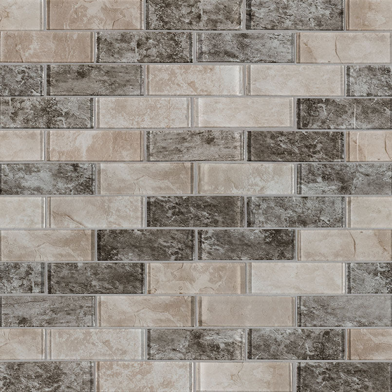 MS International Decorative Mosaic 12" x 12" Subway 2" x 6" Savoy