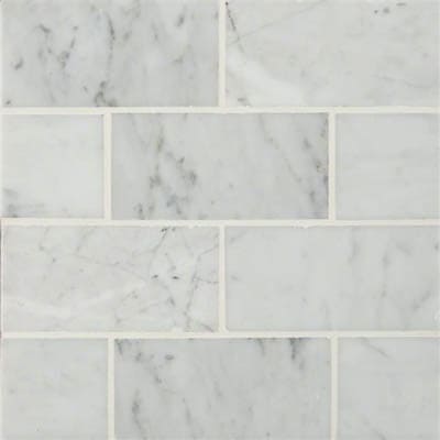 MS International Natural Stone Marble 3" x 6" Carrara White