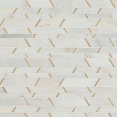 MS International Decorative Mosaic 12" x 12" Stack Metro Gold