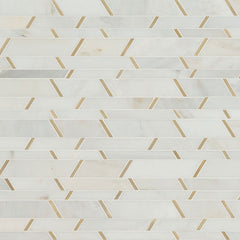 MS International Decorative Mosaic 12" x 12" Stack Metro Gold