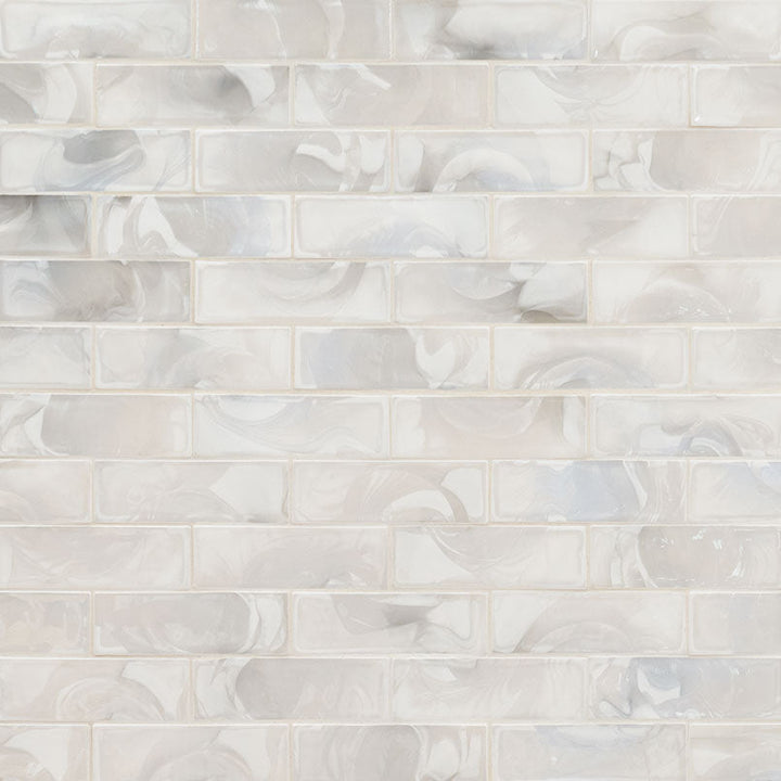 MS International Decorative Mosaic 12" x 12" Subway 2" x 6" Pearla