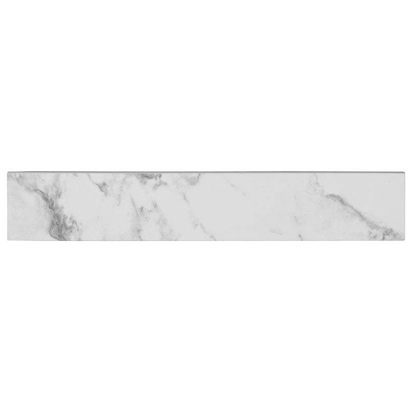 MS International Pietra 3" x 18" Bullnose Polished Statuario