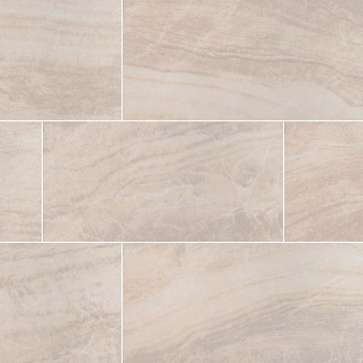 MS International Praia 24" x 48" Matte 8.1mm Crema