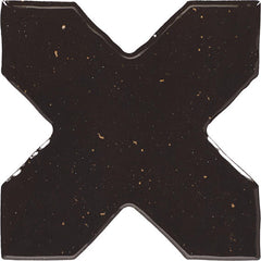 Marazzi Constellaire 6" x 6" Cross Handcrafted Glossy Eclipse