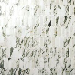 Marazzi Editorial 2" x 5" Fish Scale Mosiac 10" x 11" Polished Vireo Balmain