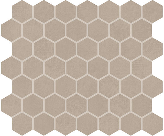 Marazzi Moroccan Concrete 1.5" Hexagon Mosaic Taupe