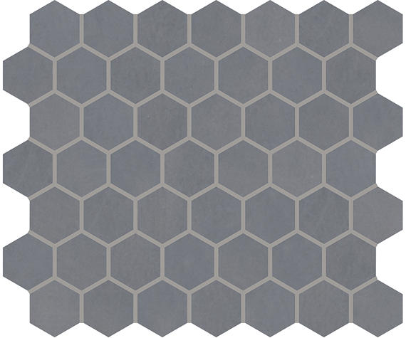 Marazzi Moroccan Concrete 1.5" Hexagon Mosaic Blue Gray