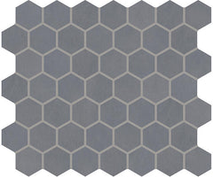 Marazzi Moroccan Concrete 1.5" Hexagon Mosaic Blue Gray