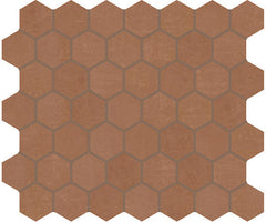 Marazzi Moroccan Concrete 1.5" Hexagon Mosaic Terra Cotta