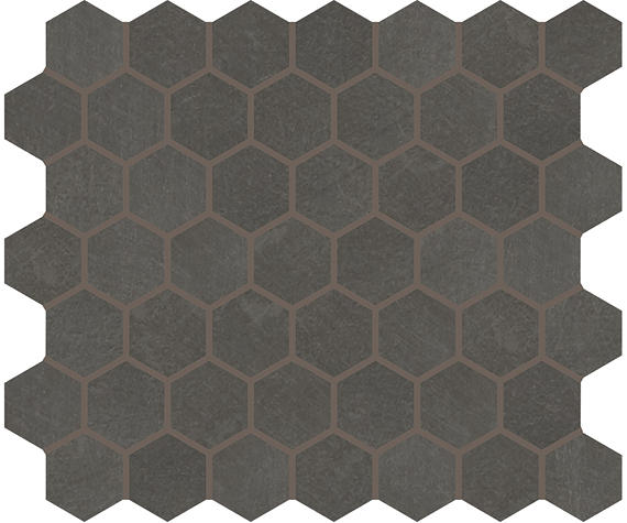 Marazzi Moroccan Concrete 1.5" Hexagon Mosaic Charcoal