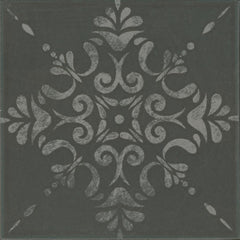 Marazzi Moroccan Concrete 8" X 8" Deco Aziza - Charcoal