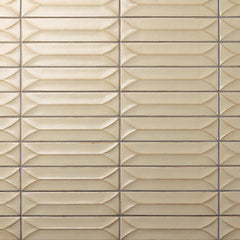 Marazzi Terramater 3.5" x 15" Wave Crest Glossy Dune