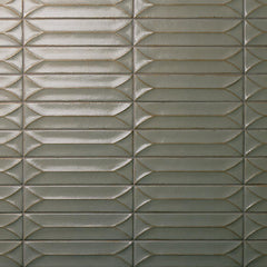 Marazzi Terramater 3.5" x 15" Wave Crest Glossy Lichen