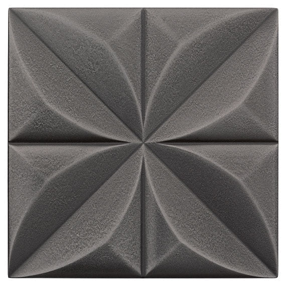 Marazzi Geometal 6" X 6" Floret Gunmetal