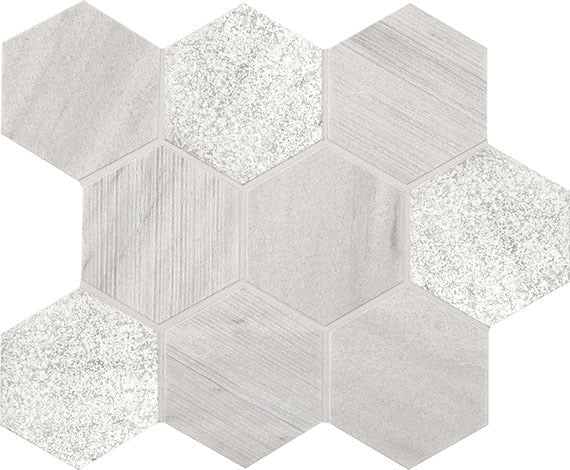 American Olean Ascend Stone 4"  Hexagon Mosaics Candid Heather