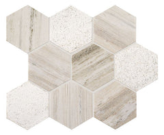 American Olean Ascend Stone 4"  Hexagon Mosaics Open Horizon
