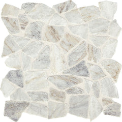 American Olean Presario 12" X 12" Pebble Mosaic Lumen White