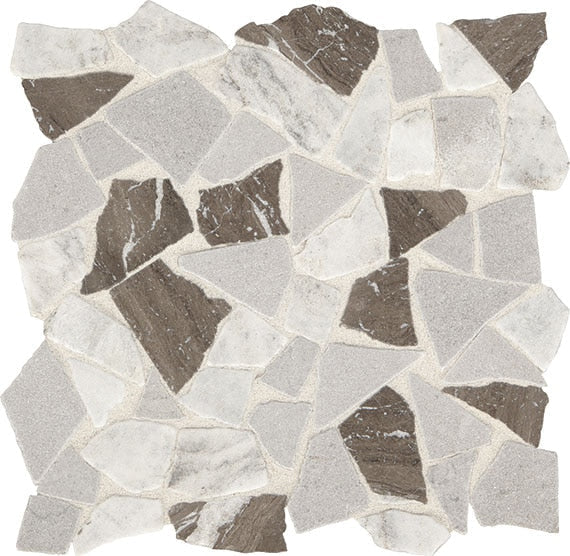 American Olean Presario 12" X 12" Pebble Mosaic Reverent Taupe