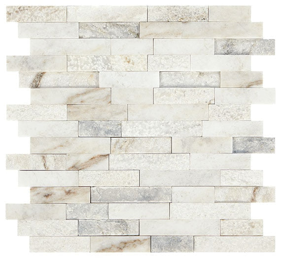 American Olean Presario 12" X 12" Linear Random Mosaic Lumen White