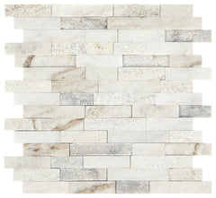 American Olean Presario 12" X 12" Linear Random Mosaic Lumen White