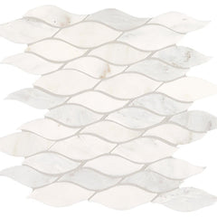 Daltile Marble 12" X 12" Wave First Snow Eleg
