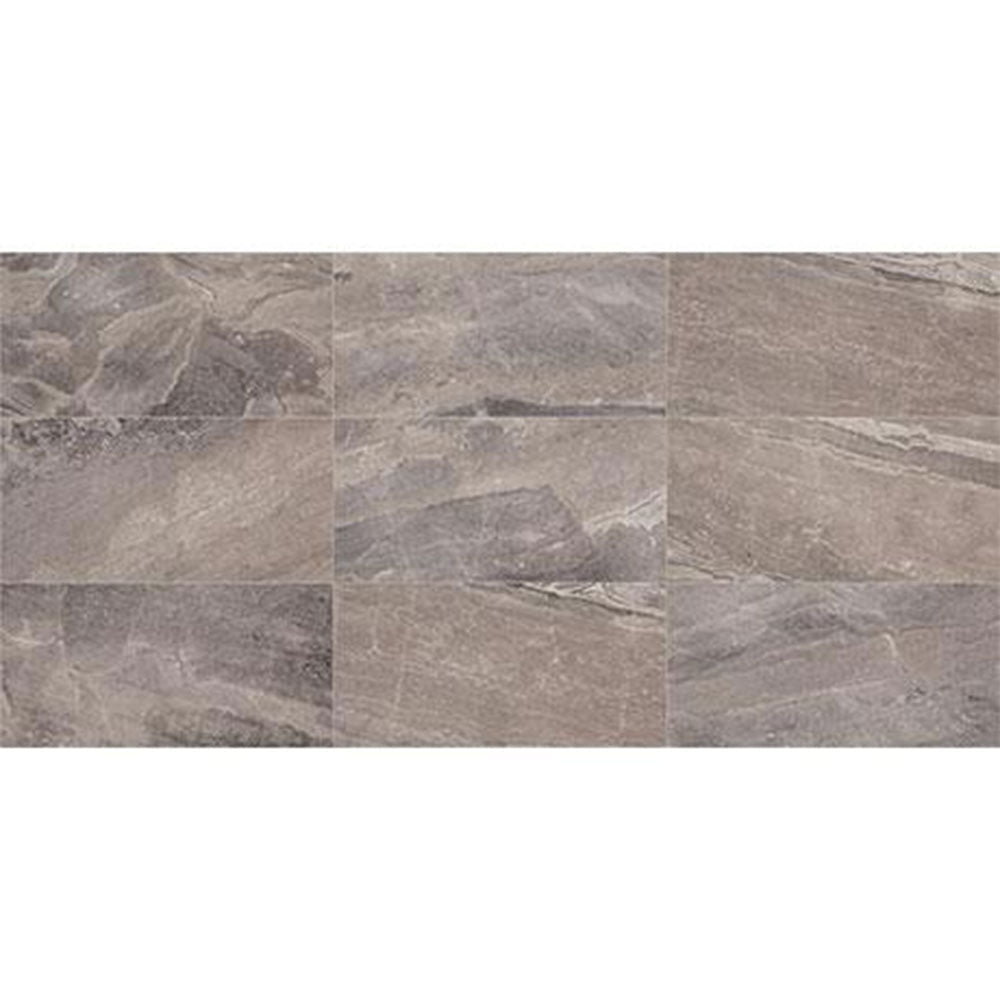 American Olean Presario 12" X 24" Honed Meta Silver