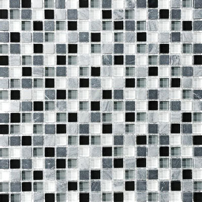 Chesapeake Stone Glass 0.62" X 0.62" Mosaic Midnight
