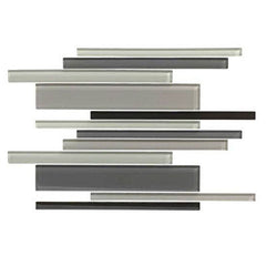 American Olean Color Appeal 12" X 16.75" Glass Blends - Random Interlock Midnight Sky