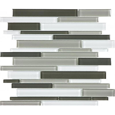 Chesapeake Essentials Glass Random Strip Mosaic Blends Mineral Blend