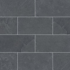 MS International Slate And Quartzite 12" x 24" Gauged Montauk Black