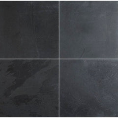 MS International Slate And Quartzite 12" x 12" Honed Montauk Black
