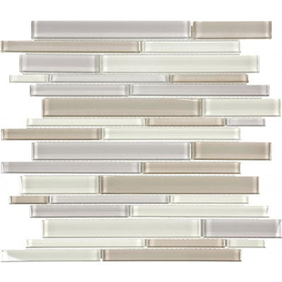 Chesapeake Essentials Glass Random Strip Mosaic Blends Natural Blend