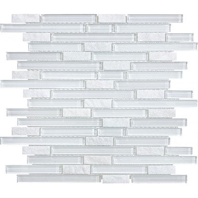 Chesapeake Slate Glass Linear Blend Mosaic Norwegian Ice