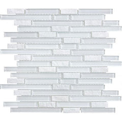 Chesapeake Slate Glass Linear Blend Mosaic Norwegian Ice