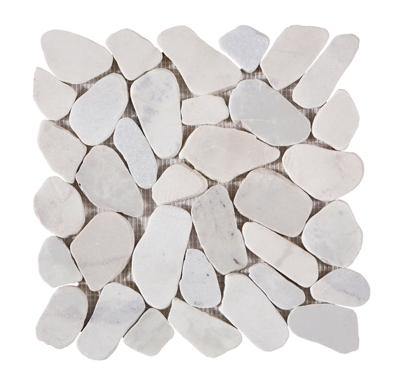 Emser Opuscar 12" X 12" Grand Pebble Mosaic White