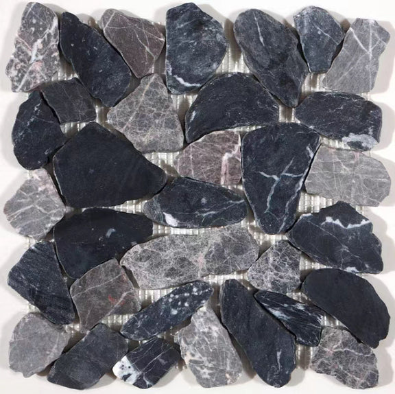 Emser Opuscar 12" X 12" Grand Pebble Mosaic Night