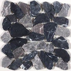 Emser Opuscar 12" X 12" Grand Pebble Mosaic Night