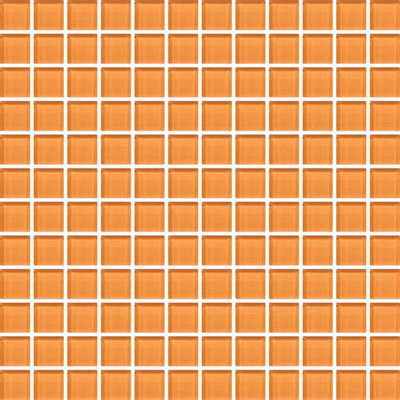 American Olean Color Appeal 11.75" X 11.75" Glass Mosaics Orange Peel