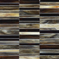 Chesapeake Ornamental Glass Random Stacked Mosaic Special Order Paradiso
